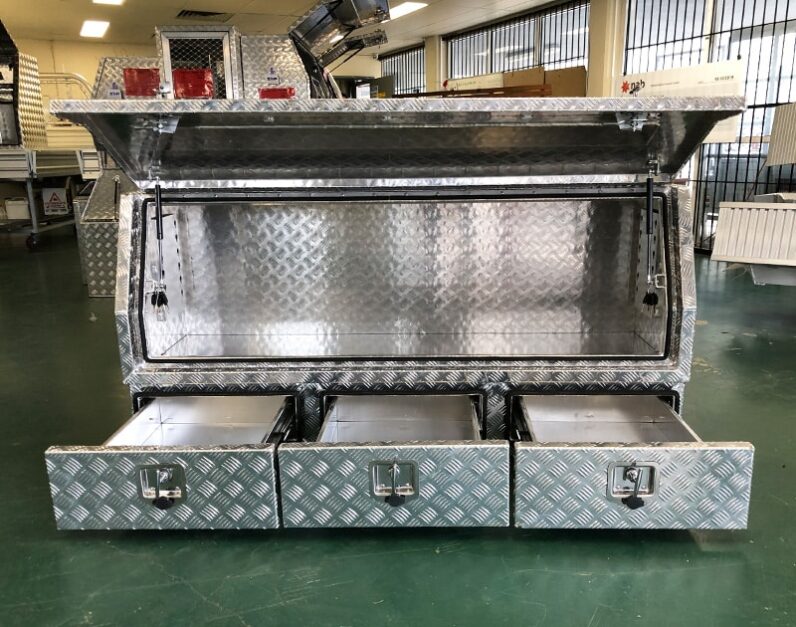 Aluminium 3 Drawers Toolbox Ute Tool box Storage Truck Canopy